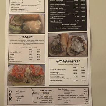 Very's Great Philly Food - Menu - Sandwiches Near Me - Columbia, South Carolina Very's Great Philly Food - Menu - Sandwiches Near Me - Columbia, South Carolina