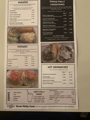 Menu photo 3 Very's Great Philly Food Columbia, SC Menu photo 3 Very's Great Philly Food Columbia, SC