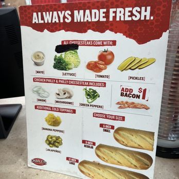 Charleys Cheesesteaks - Options! - Sandwiches Near Me - Monroe, Ohio