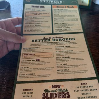 Snuffer's Restaurant & Bar - Menu - American Near Me - Richardson, Texas
