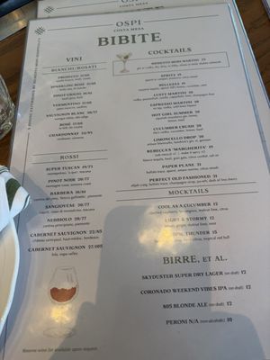 Menu photo 3 Ospi Costa Mesa Costa Mesa, CA