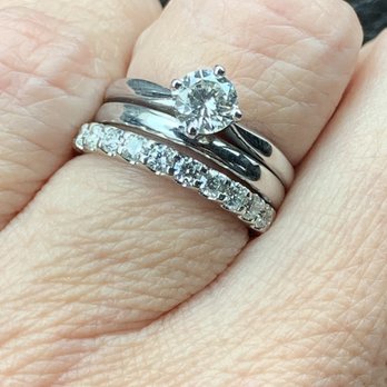 Mathew Jewelers - Re-sized vintage wedding, engagement ring and new anniversary band. - Jewelry Near Me - Cranberry Twp, Pennsylvania Mathew Jewelers - Re-sized vintage wedding, engagement ring and new anniversary band. - Jewelry Near Me - Cranberry Twp, Pennsylvania