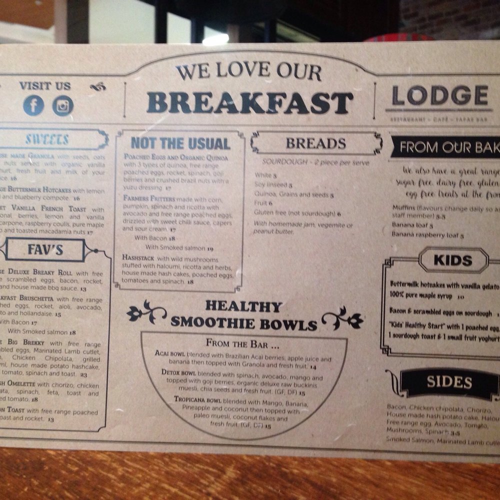 Lodge - Food menu - Tapas/Small Plates Near Me - Lane Cove, NSW