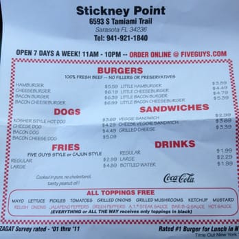 Five Guys - Burgers Near Me - Sarasota, Florida