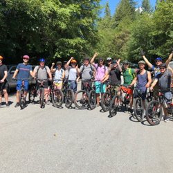 Biking in Squamish - The full crew