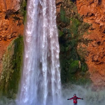 Mooney Falls - Mooney Falls perspective - Hiking Near Me - Supai, Arizona Mooney Falls - Mooney Falls perspective - Hiking Near Me - Supai, Arizona