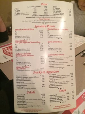 Menu photo 3 La Rocca's Pizza & Pasta Youngstown, OH