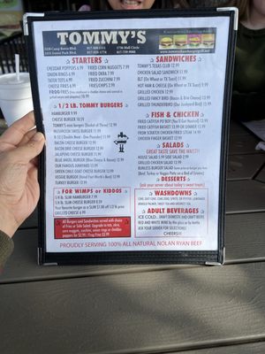 Menu photo 3 Tommy's Hamburgers Fort Worth, TX