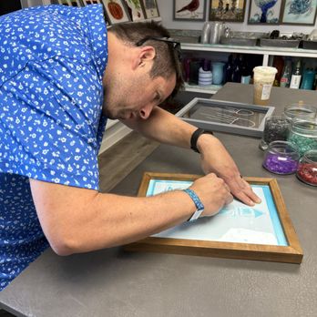 Crushed Glass Art Studio PCB - Art Classes Near Me - Panama City Beach, Florida