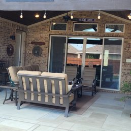 Back patio stone coat overlay