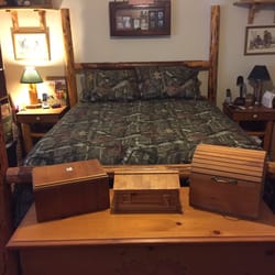 Delta Bedding & Furniture - Our new bed, fitting right in with our handmade bed!!!