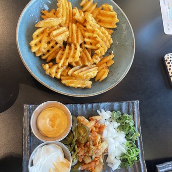 DB Grill - Kimchi fries with the toppings on the side - New American Near Me - Kapolei, Hawaii