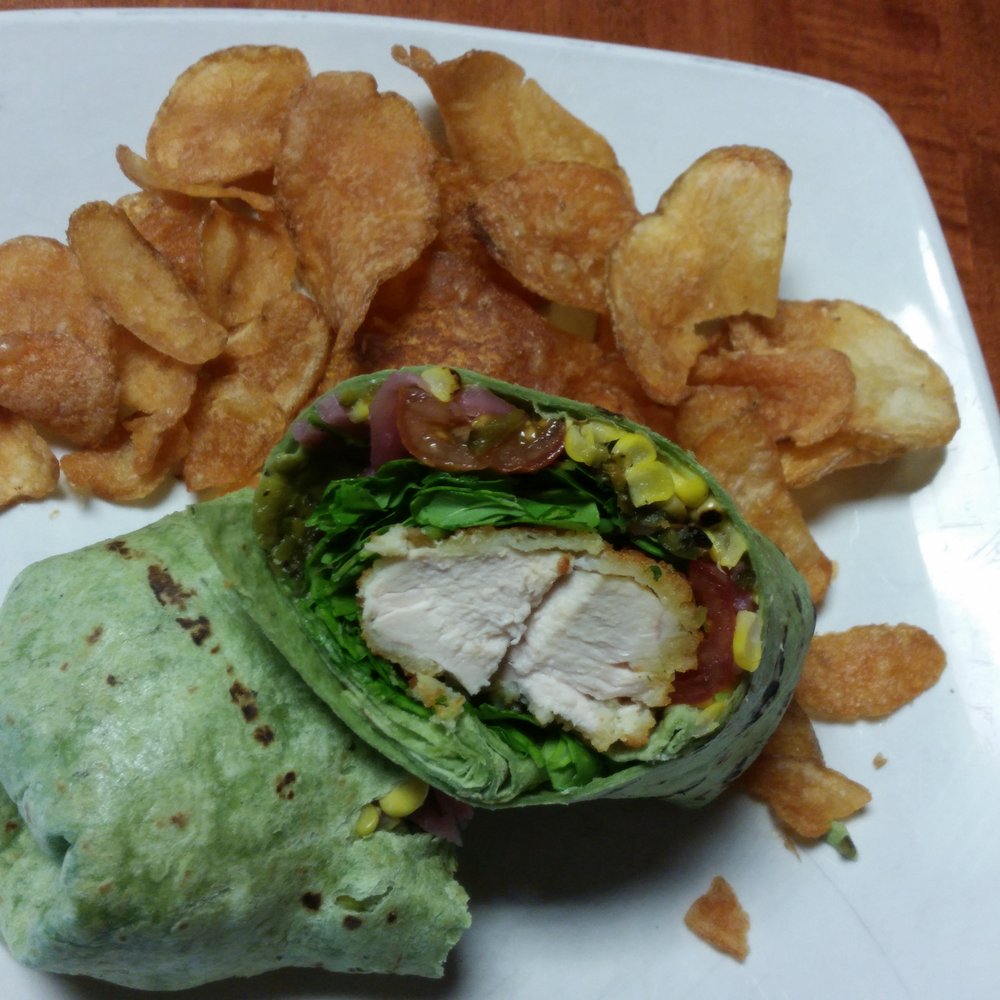 Cowboy Ciao - West Coast Wrap has some zing. Cherry tomatoes, corn, Asiago Crusted Chicken. Tasty! - New American Near Me - Phoenix, Arizona Cowboy Ciao - West Coast Wrap has some zing. Cherry tomatoes, corn, Asiago Crusted Chicken. Tasty! - New American Near Me - Phoenix, Arizona