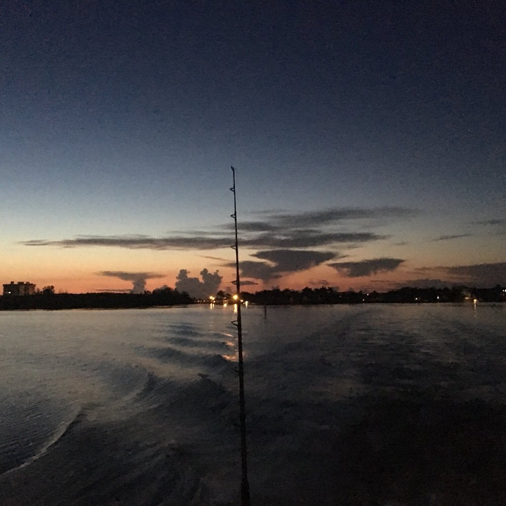 MacAttack Charters - Sunrise start to the day on Mac attack to go bottom fishing for snapper and grouper - Fishing Near Me - Englewood, Florida