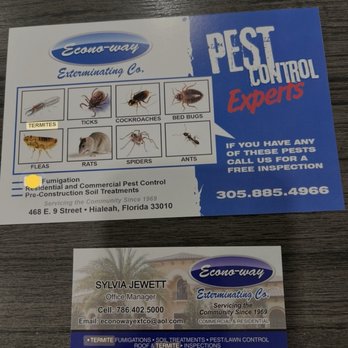 Econo-Way Exterminating - Contact information - Pest Control Near Me - Hialeah, Florida Econo-Way Exterminating - Contact information - Pest Control Near Me - Hialeah, Florida