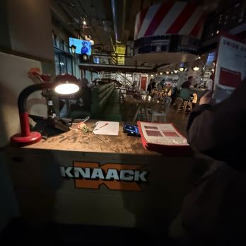 Union Assembly - They're using a gang box as a hostess stand. Kinda odd. - New American Near Me - Detroit, Michigan