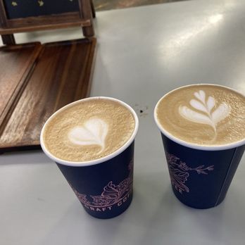 Voyager Craft Coffee - Left is ?? Something off a secret menu and right- the Tokyo destination latte. Cute topping designs! - Coffee & Tea Near Me - San Jose, California Voyager Craft Coffee - Left is ?? Something off a secret menu and right- the Tokyo destination latte. Cute topping designs! - Coffee & Tea Near Me - San Jose, California