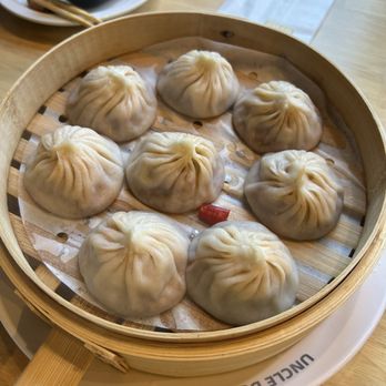 Uncle Dumpling - Spicy Pork Xiao Long Bao (Soup Dumplings) - Noodles Near Me - Roseville, California Uncle Dumpling - Spicy Pork Xiao Long Bao (Soup Dumplings) - Noodles Near Me - Roseville, California