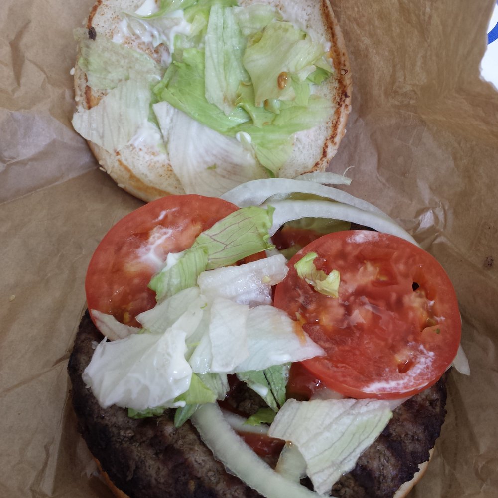 How the burger actually looks.