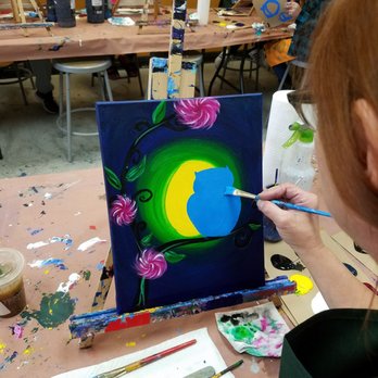 Flying Colors Paint Night - Work in progress - Paint & Sip Near Me - Apple Valley, California