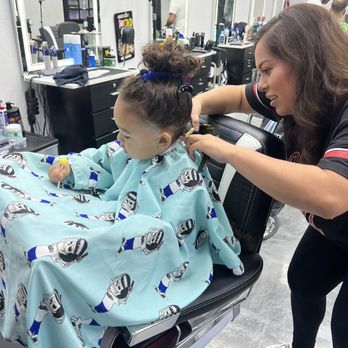 Snippz - My son's first hair cut with Tracy - Barbers Near Me - Chino, California