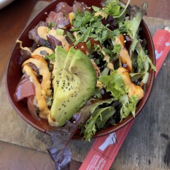 Nalu's South Shore Grill - Best poke bowl on maui right here. I love the brown rice - Hawaiian Near Me - Kihei, Hawaii