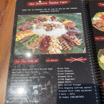 Isla Grand - Menu - Filipino Near Me - Pleasant Hill, California
