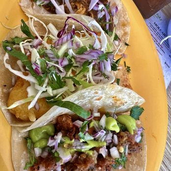 Tacos Gardenias - 1 mole taco, 1 pastor, & 1 fish - Mexican Near Me - Cabo San Lucas, BCS Tacos Gardenias - 1 mole taco, 1 pastor, & 1 fish - Mexican Near Me - Cabo San Lucas, BCS