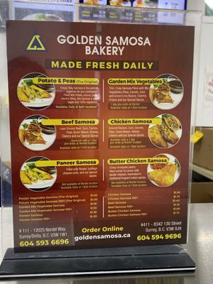 Menu photo 2 Golden Samosa Bakery Surrey, BC Menu photo 2 Golden Samosa Bakery Surrey, BC