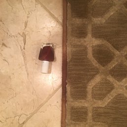 Nail color and cleaned area.