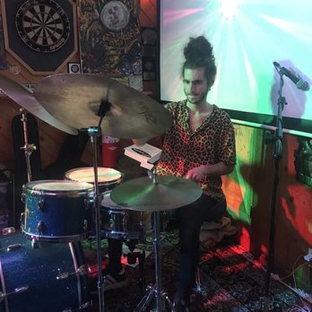 Beau's Bar - Jager playing drums for baked shrimp the band at Beaus - Bars Near Me - Greenlawn, New York