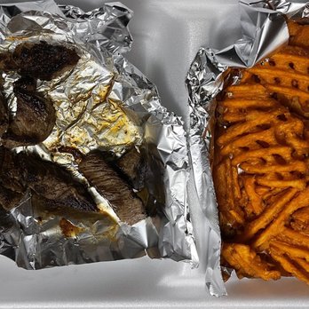 Santa Fe Cattle - Steak tips w/ waffle fries - Steakhouses Near Me - Enterprise, Alabama Santa Fe Cattle - Steak tips w/ waffle fries - Steakhouses Near Me - Enterprise, Alabama