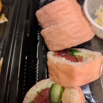 Blue Sushi Sake Grill - The pink is soy paper. - Sushi Bars Near Me - Tempe, Arizona