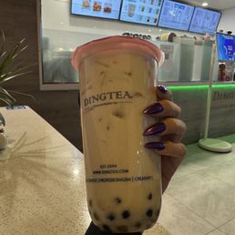 Jasmine milk tea with Boba