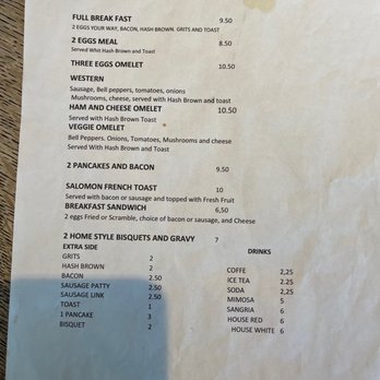Sisters’ Bistro - Breakfast menu - Breakfast & Brunch Near Me - Port Saint Joe, Florida