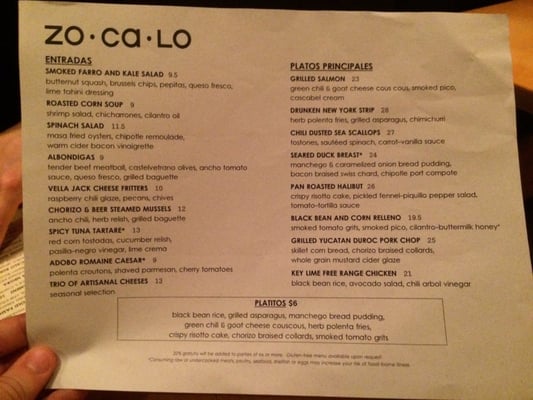 Menu photo 8 Zocalo Charlottesville, VA