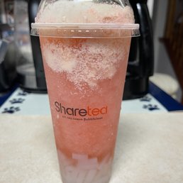 Strawberry Ice Blended with Lychee Jelly & Ice Cream ($6.65) Strawberry Ice Blended with Lychee Jelly & Ice Cream ($6.65)