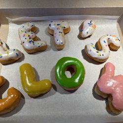 Manley's Donuts - The best doughnut shop ever. They made this for my daughter's Glow party! It really made our doughnut bar perfect.
