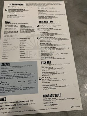 Menu photo 2 The Mill Saloon Machesney Park, IL