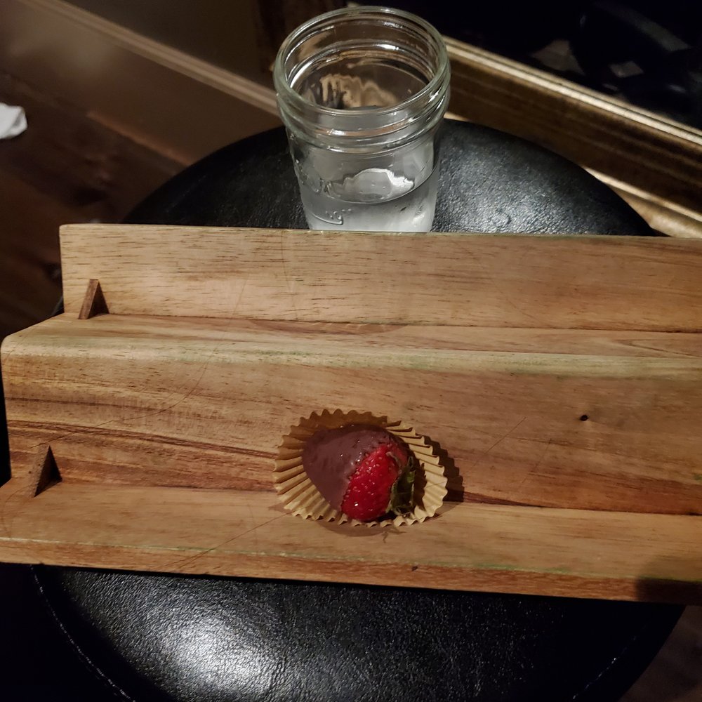 Serenity Spa - At the end of the massage, a cup of water and a chocolate covered strawberry. - Day Spas Near Me - Folsom, California Serenity Spa - At the end of the massage, a cup of water and a chocolate covered strawberry. - Day Spas Near Me - Folsom, California