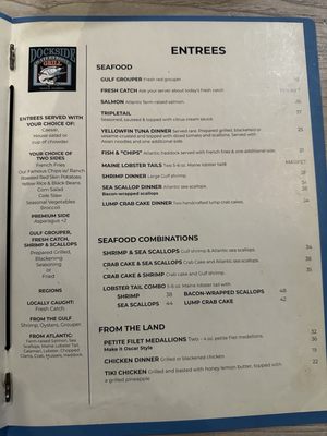 Menu photo 1 Dockside Waterfront Grill Venice, FL