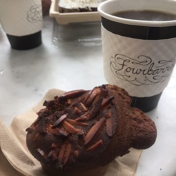 The Mill - Buckwheat cherry almond cake (muffin) and a coffee - Coffee & Tea Near Me - San Francisco, California The Mill - Buckwheat cherry almond cake (muffin) and a coffee - Coffee & Tea Near Me - San Francisco, California