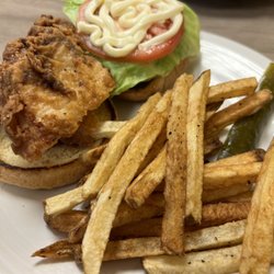 That’s a Wrap - Pork chop sandwich with fries