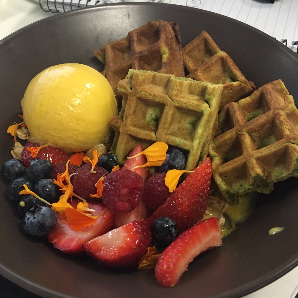 Coffee Anthology - Matcha Waffles - Cafes Near Me - Brisbane, QLD Coffee Anthology - Matcha Waffles - Cafes Near Me - Brisbane, QLD