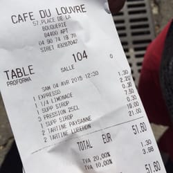 Café du Louvre - 5€ le Monaco car ils comptent le sirop, la limonade et le demi au détail