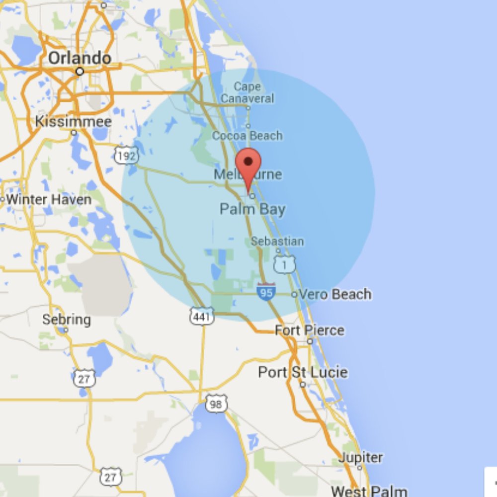 Florida Beaches Map 24x36 Poster - Best Maps Ever, image size:1000x1000