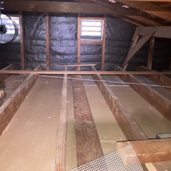 Attic Cleaning Services - Attic fan and a clean attic prior to insulating - Insulation Installation Near Me Attic Cleaning Services - Attic fan and a clean attic prior to insulating - Insulation Installation Near Me