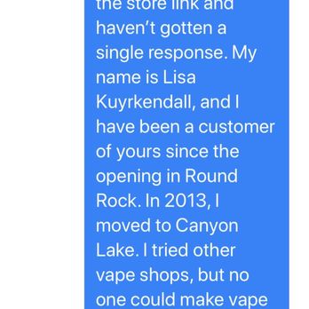 All About Vapor - My messenger message to listed owner - Vape Shops Near Me - Round Rock, Texas All About Vapor - My messenger message to listed owner - Vape Shops Near Me - Round Rock, Texas