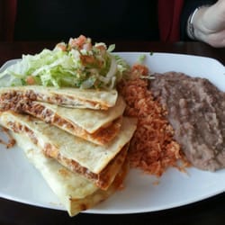 Chicken Quesadillas. This is a very small portion. If you are a dude, don't order this; you will be hungry and pissed ;-) $8.00