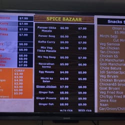 Spice Bazaar - Menu on 10/13